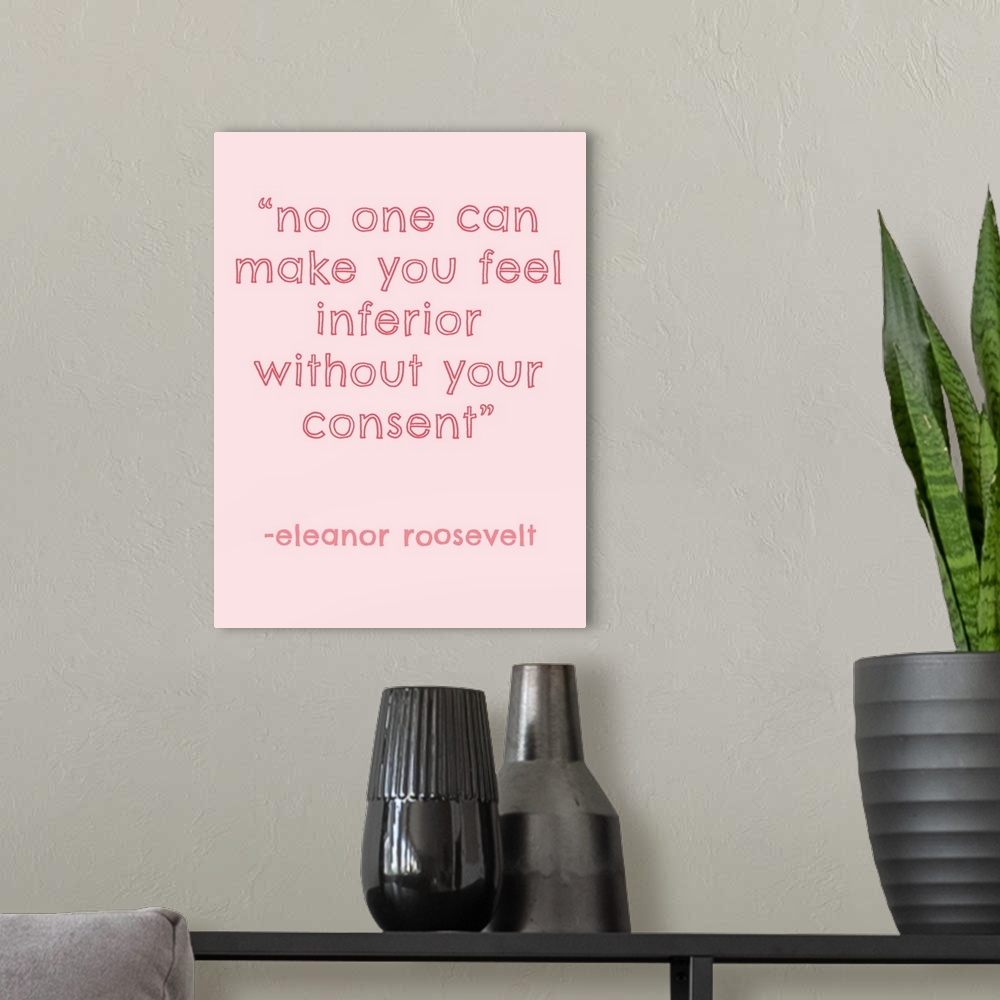 A modern room featuring Feminist Wise Words I