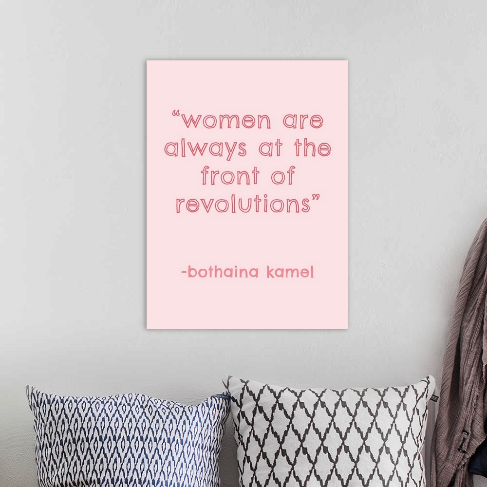 A bohemian room featuring Feminist Wise Words II
