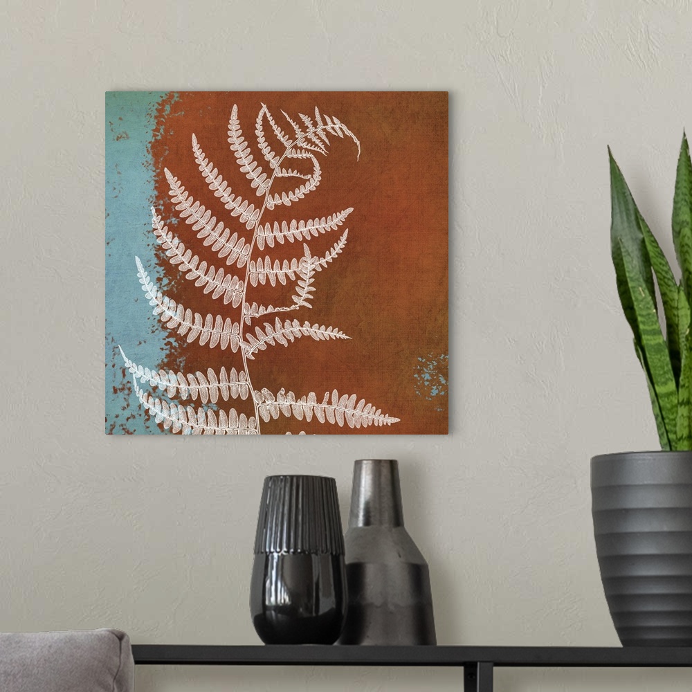 A modern room featuring Fern Abstract Study I