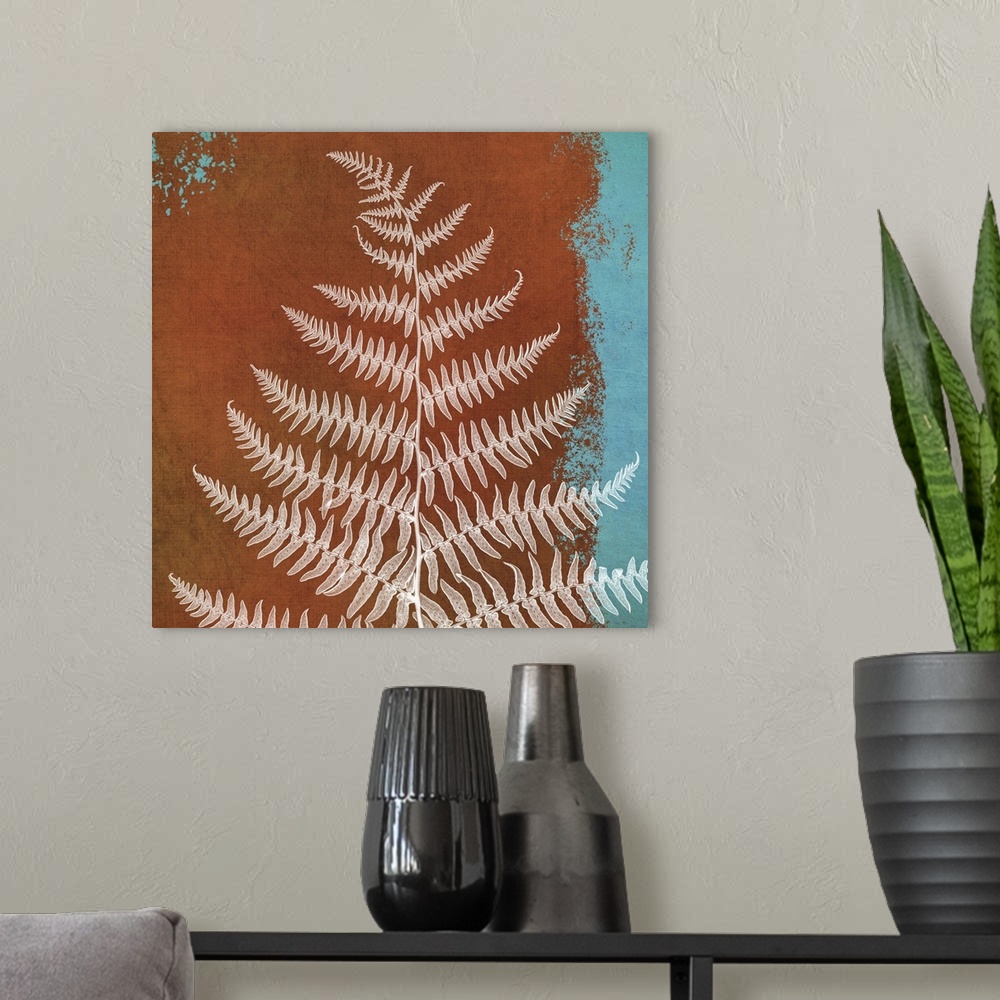 A modern room featuring Fern Abstract Study II