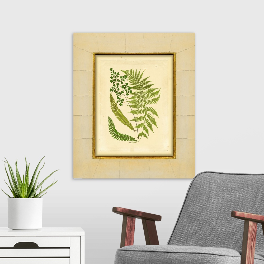 A modern room featuring Fern with Crackle Mat II