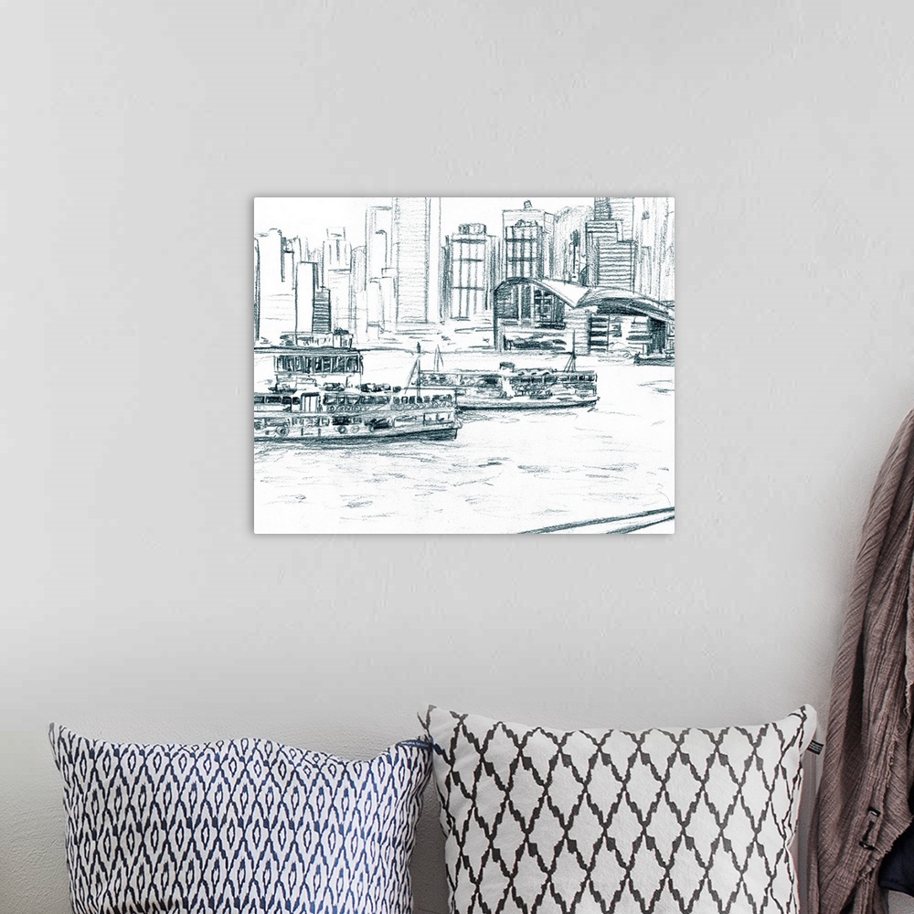 A bohemian room featuring Ferryboats I
