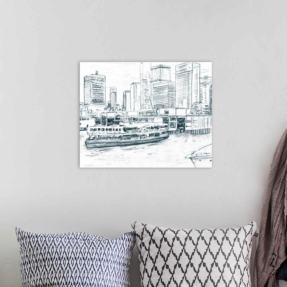 A bohemian room featuring Ferryboats IV