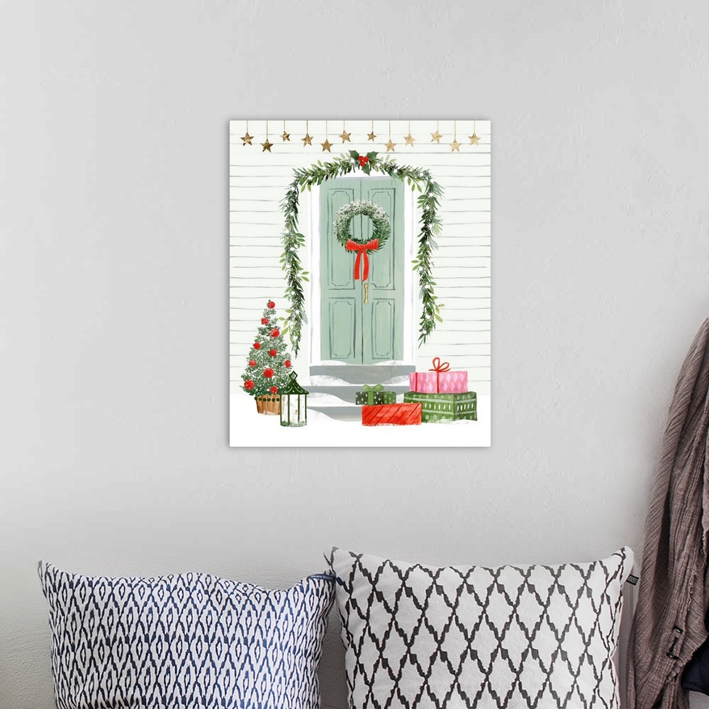 A bohemian room featuring Festive Front Door I