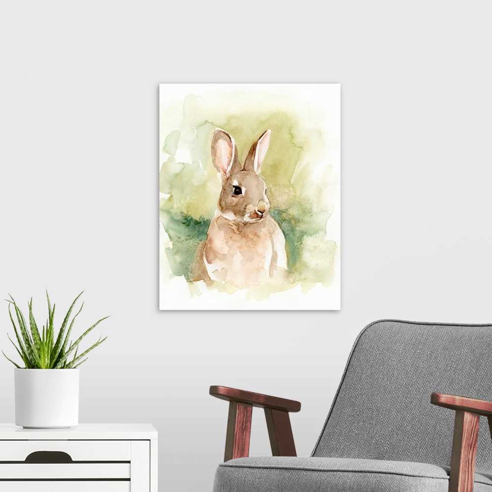 A modern room featuring Field Bunny I