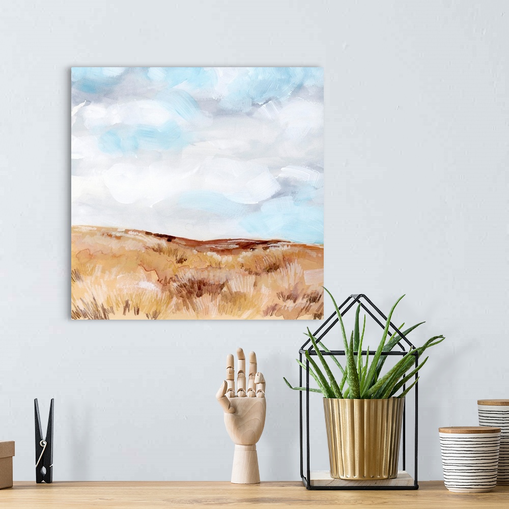 A bohemian room featuring Fields Of Wheat I