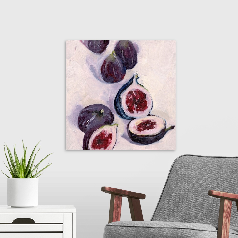 A modern room featuring Figs In Oil I