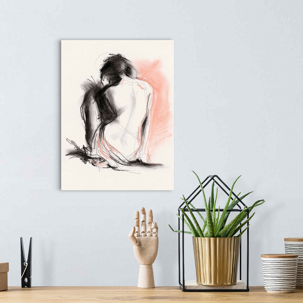 A bohemian room featuring Figure Gesture IV
