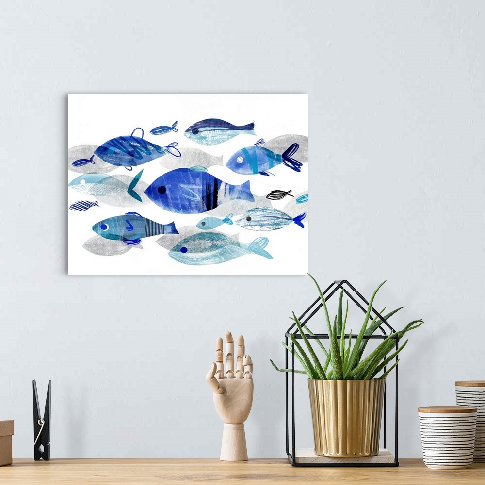 A bohemian room featuring Fish Parade II