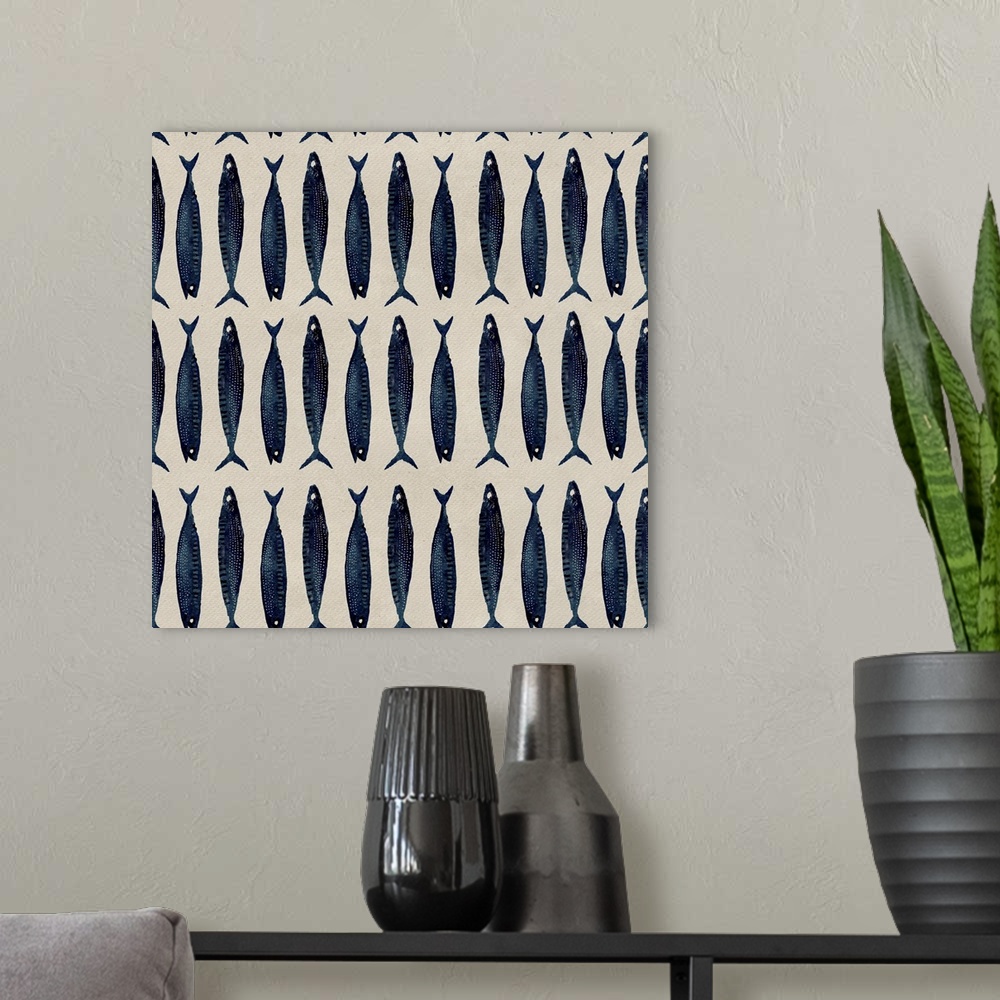 A modern room featuring Fish Pattern II