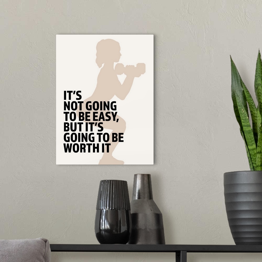 A modern room featuring Fitness Quote II