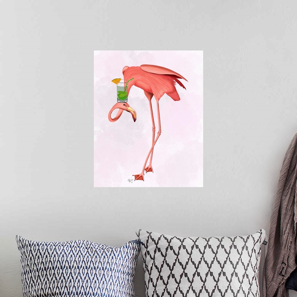 A bohemian room featuring Flamingo and Cocktail 1