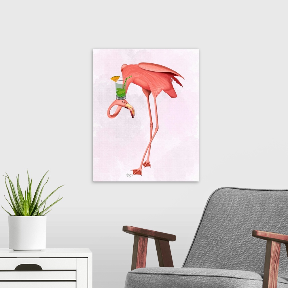 A modern room featuring Flamingo and Cocktail 1