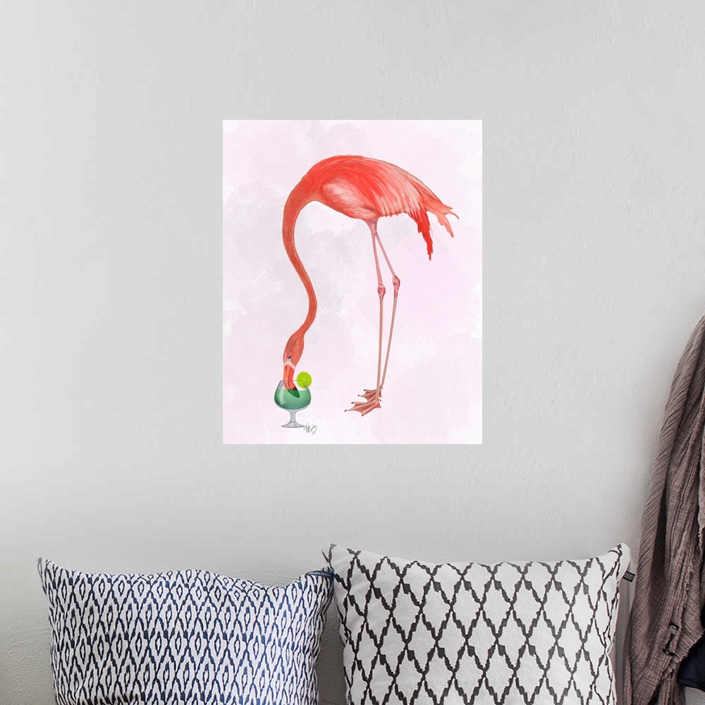 A bohemian room featuring Flamingo and Cocktail 2