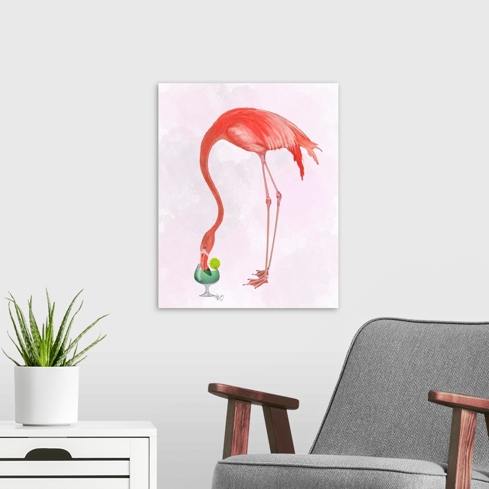 A modern room featuring Flamingo and Cocktail 2