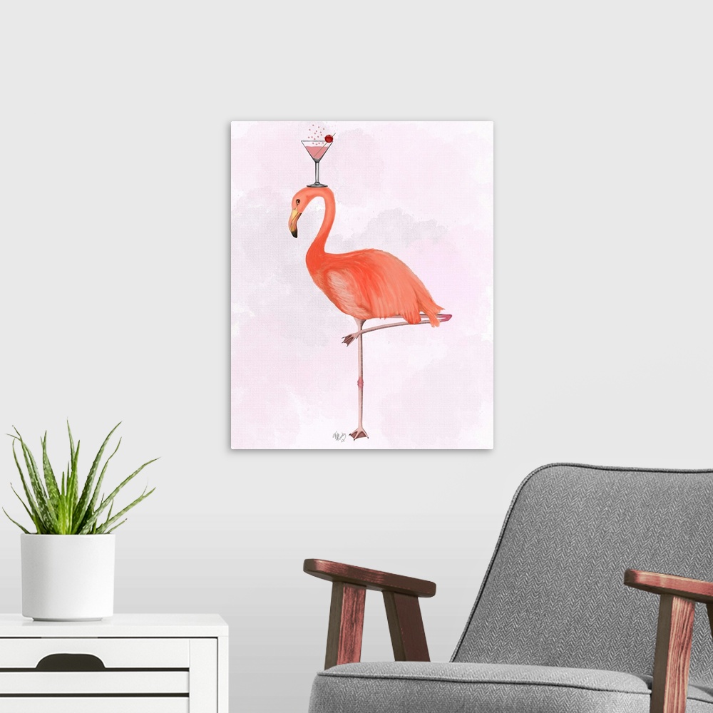 A modern room featuring Flamingo and Cocktail 3