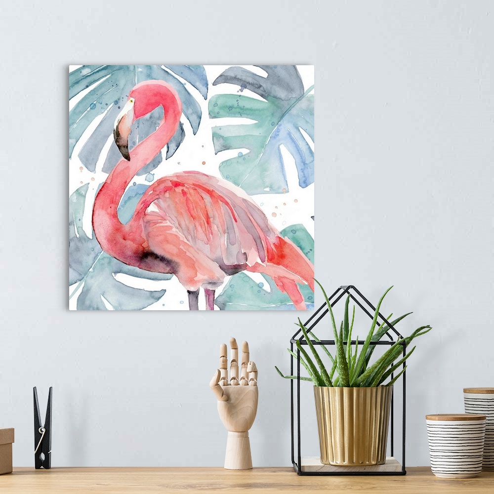 A bohemian room featuring Flamingo Splash II