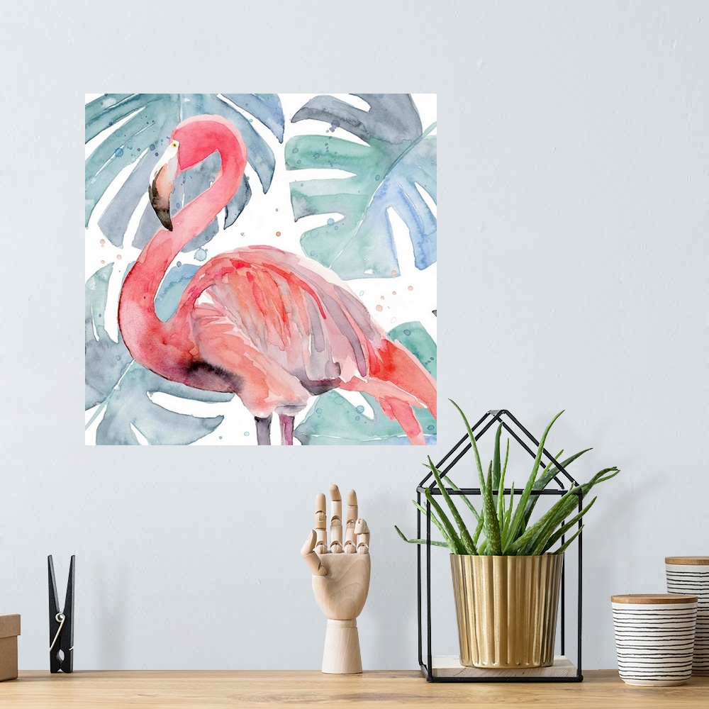 A bohemian room featuring Flamingo Splash II