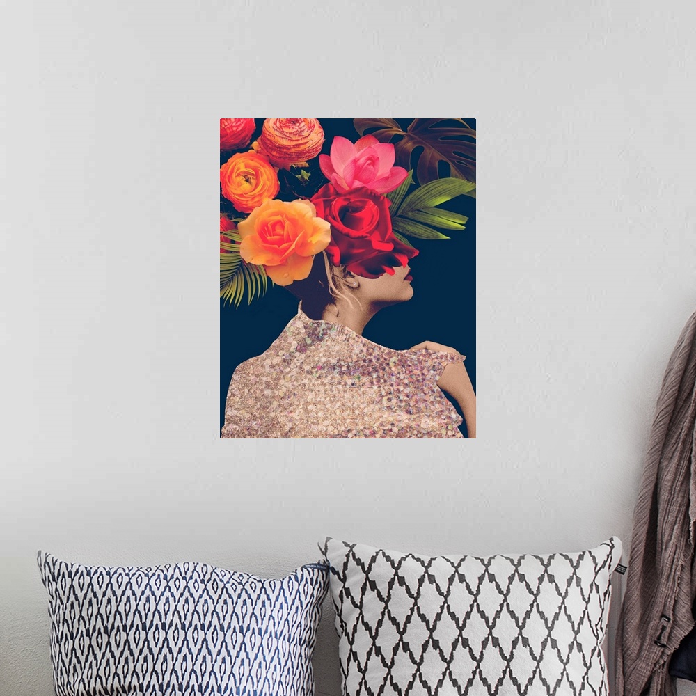 A bohemian room featuring Fleur Collage II
