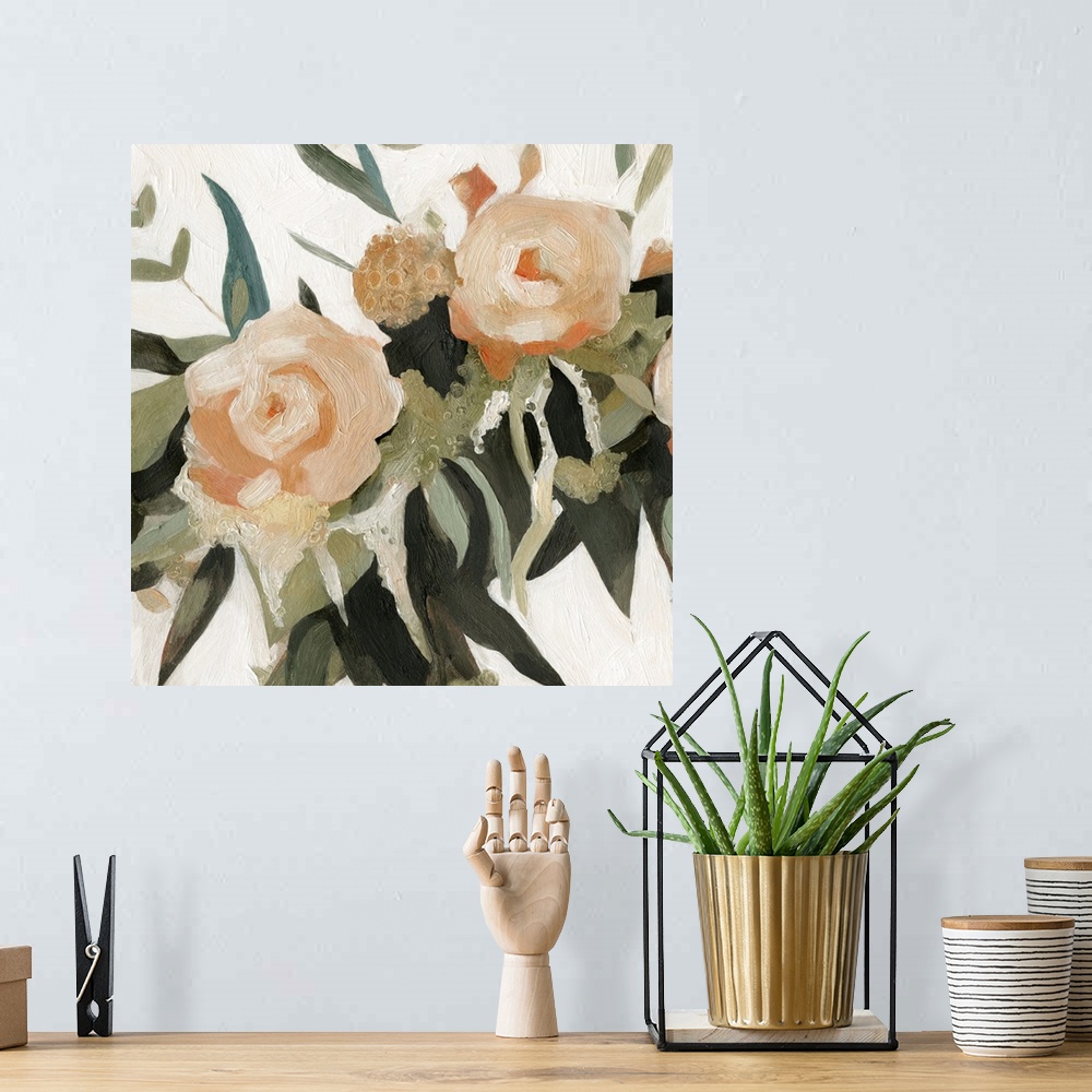 A bohemian room featuring Floral Disarray III