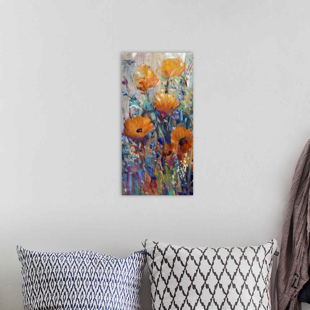 A bohemian room featuring Floral Expression III