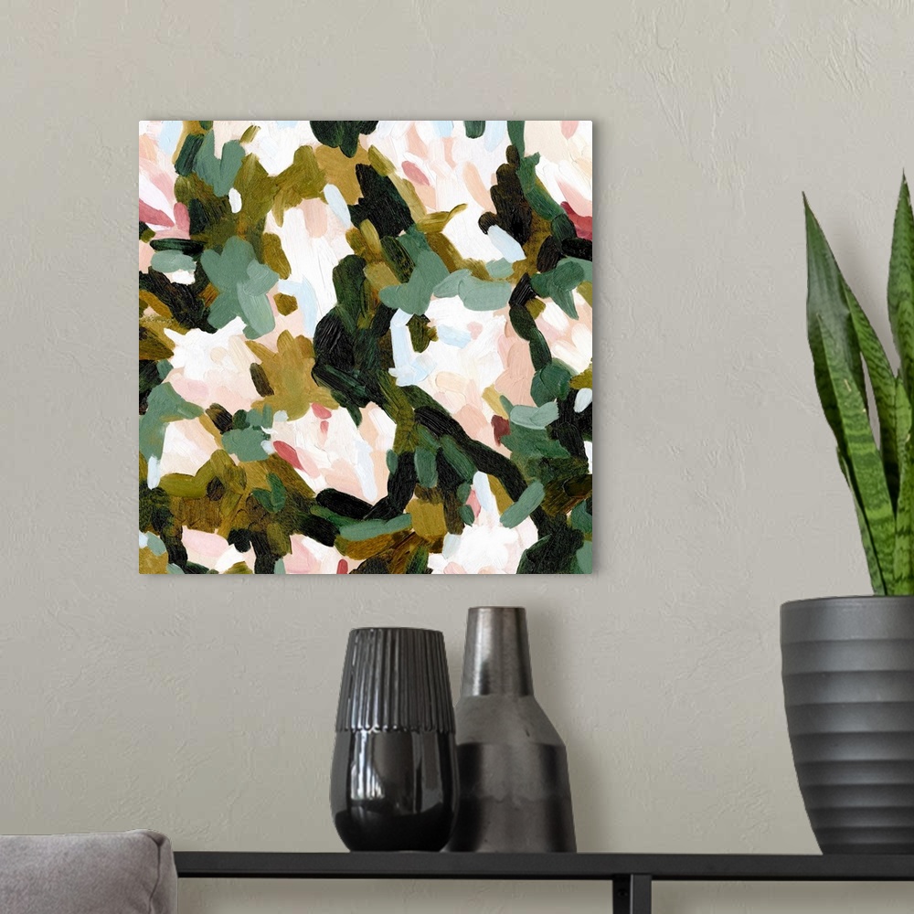 A modern room featuring Floral Frenzy II