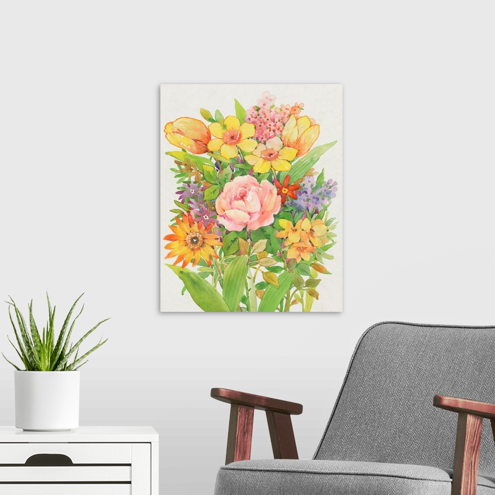 A modern room featuring Floral Mix II