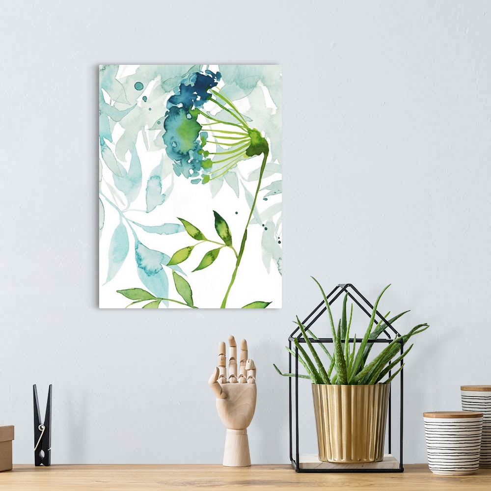 A bohemian room featuring Flower and Leaf Layers I