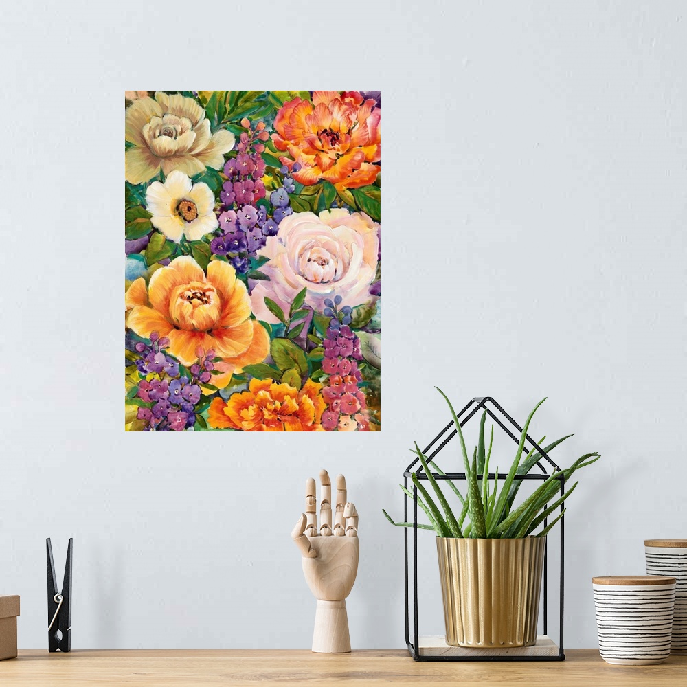 A bohemian room featuring Flower Bouquet I