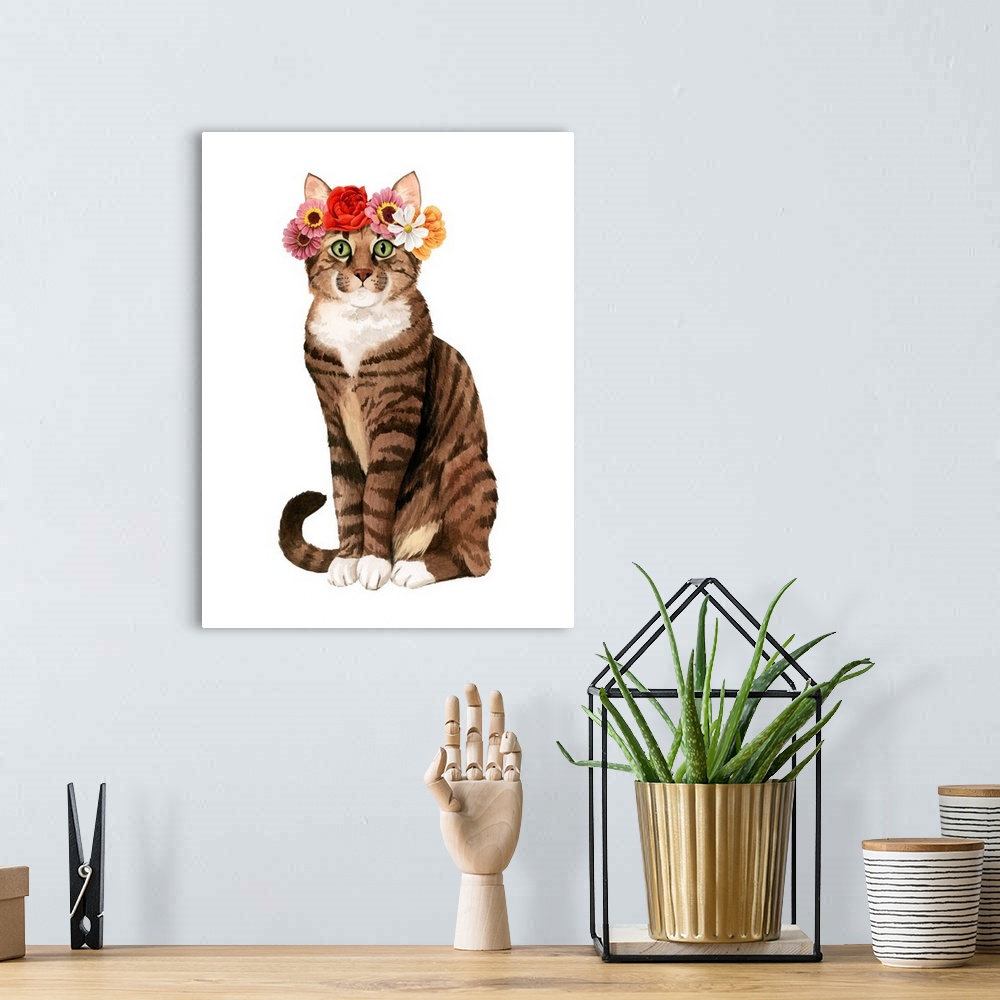 A bohemian room featuring Flower Crown Cats II