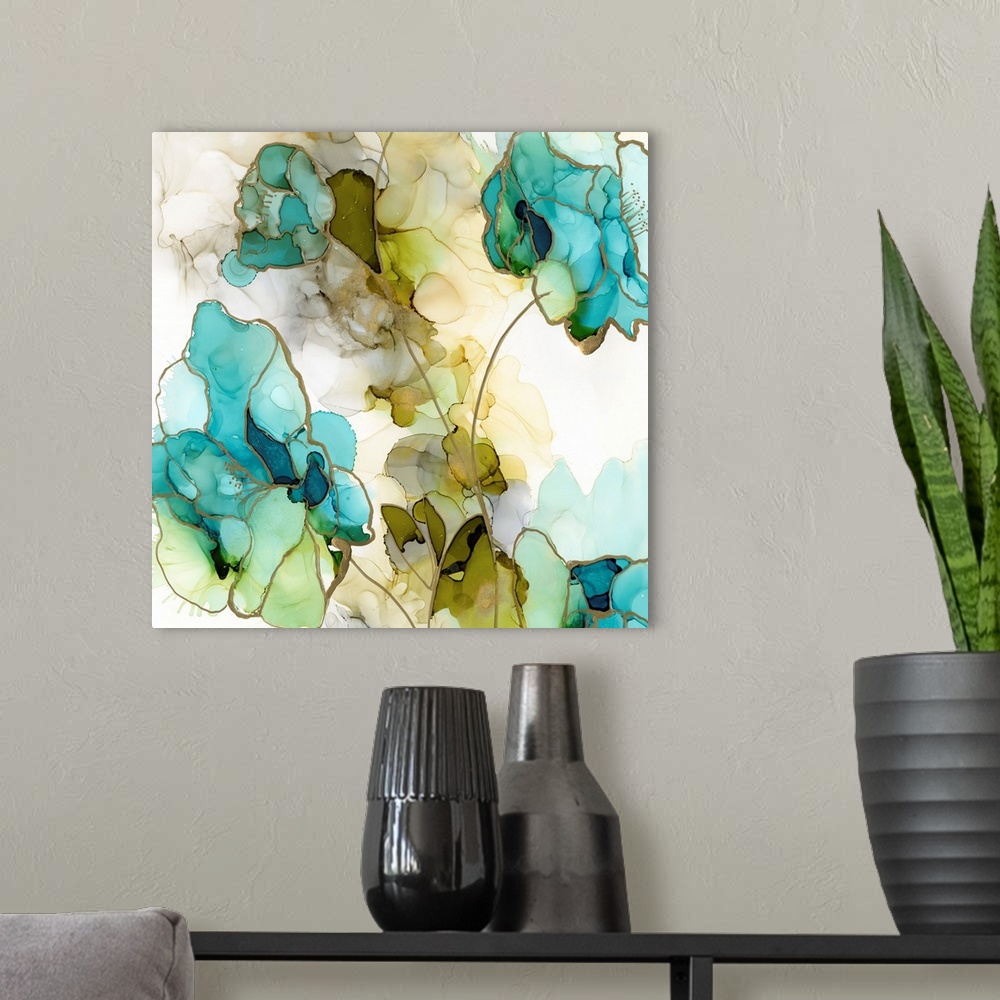 A modern room featuring Flower Facets IV