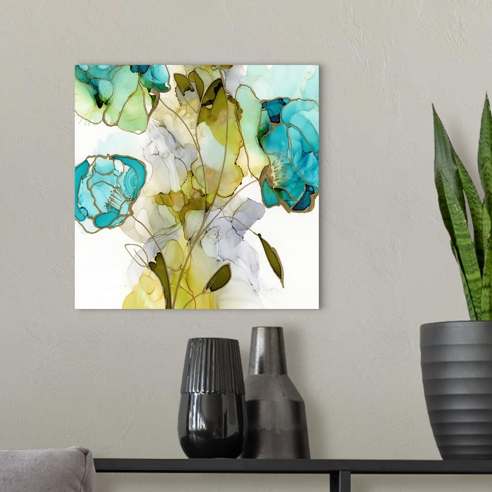 A modern room featuring Flower Facets V