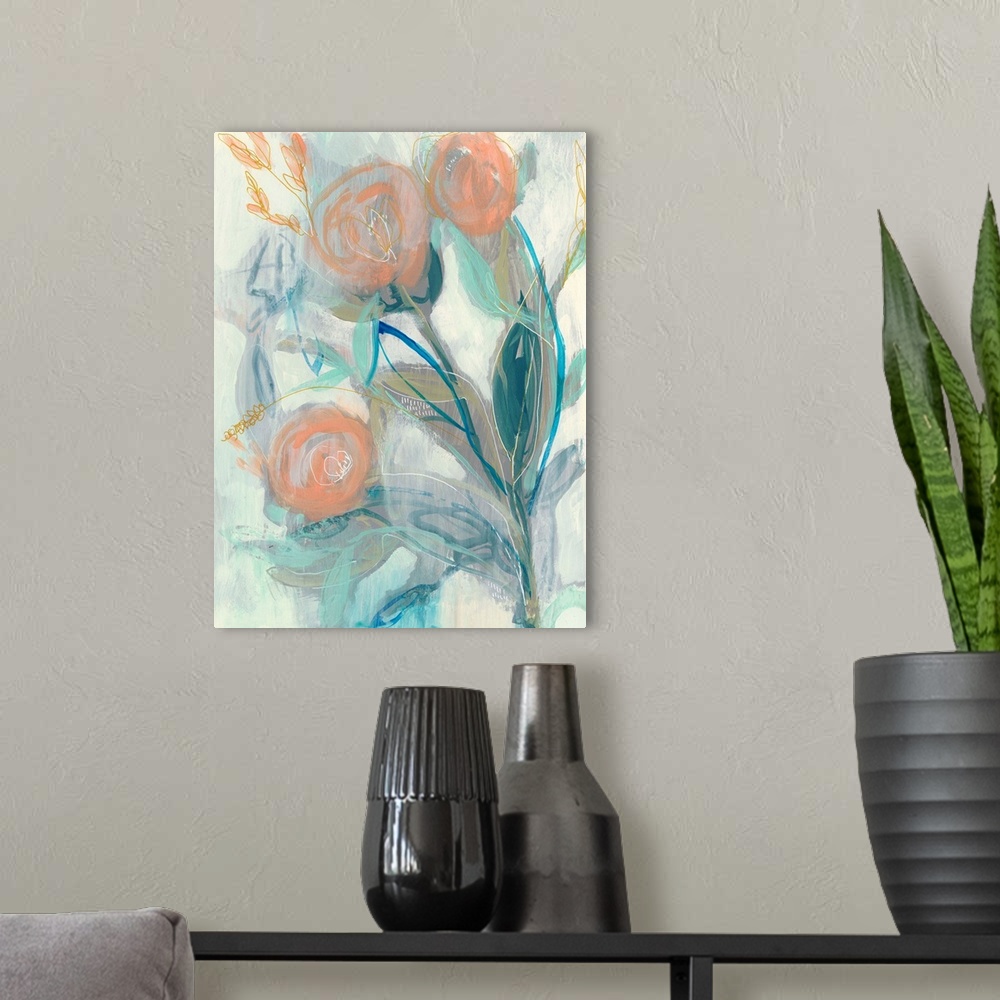 A modern room featuring Flower Grouping I