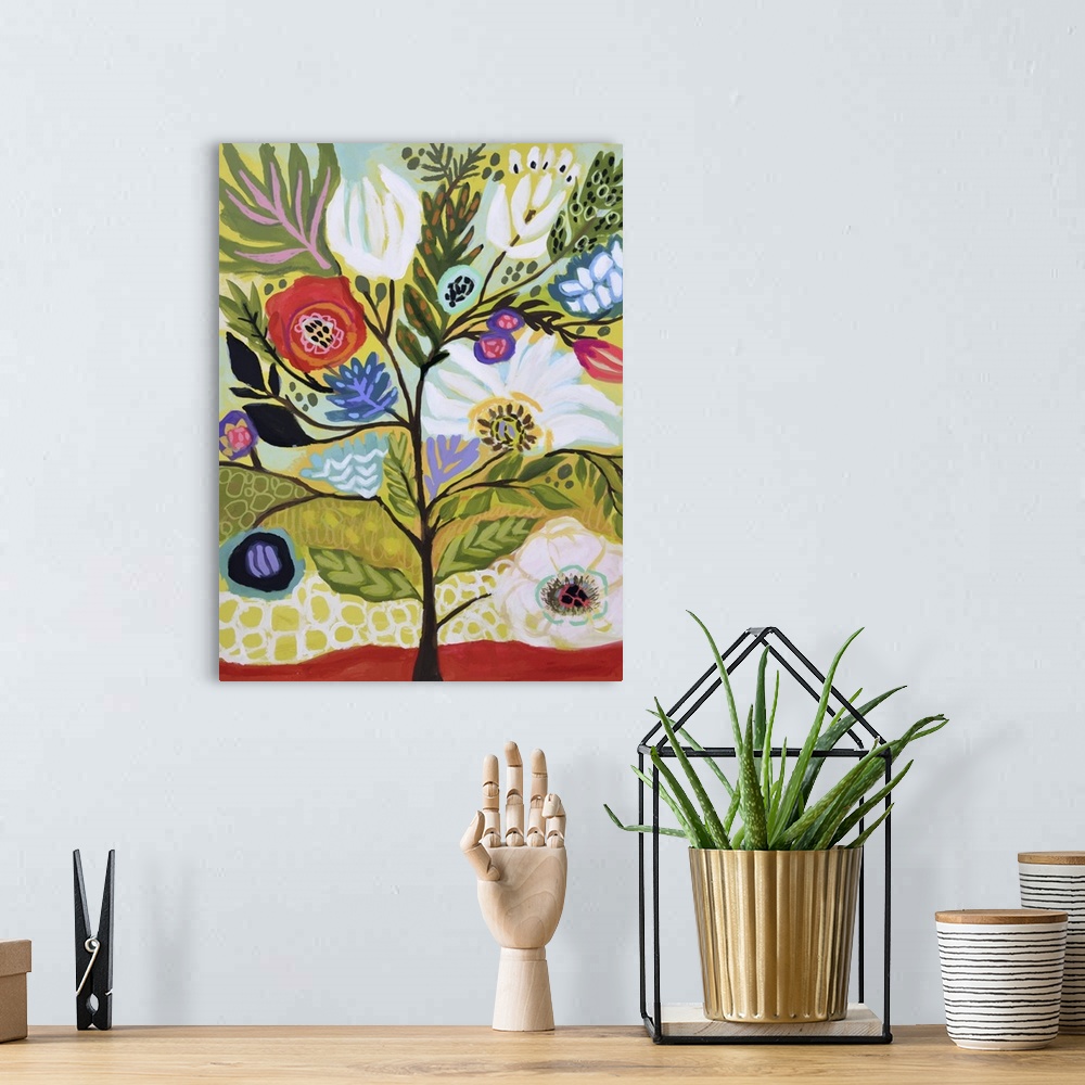A bohemian room featuring Flower Tree I