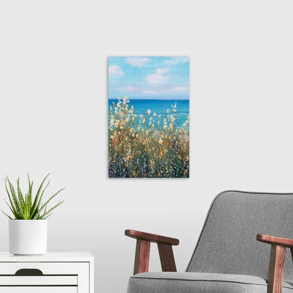 A modern room featuring Flowers at the Coast II