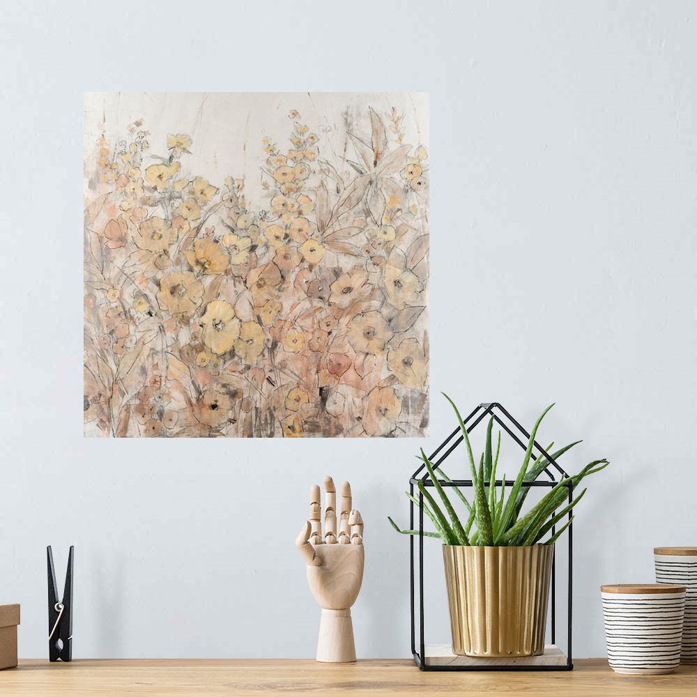 A bohemian room featuring Flowers In The Wind I