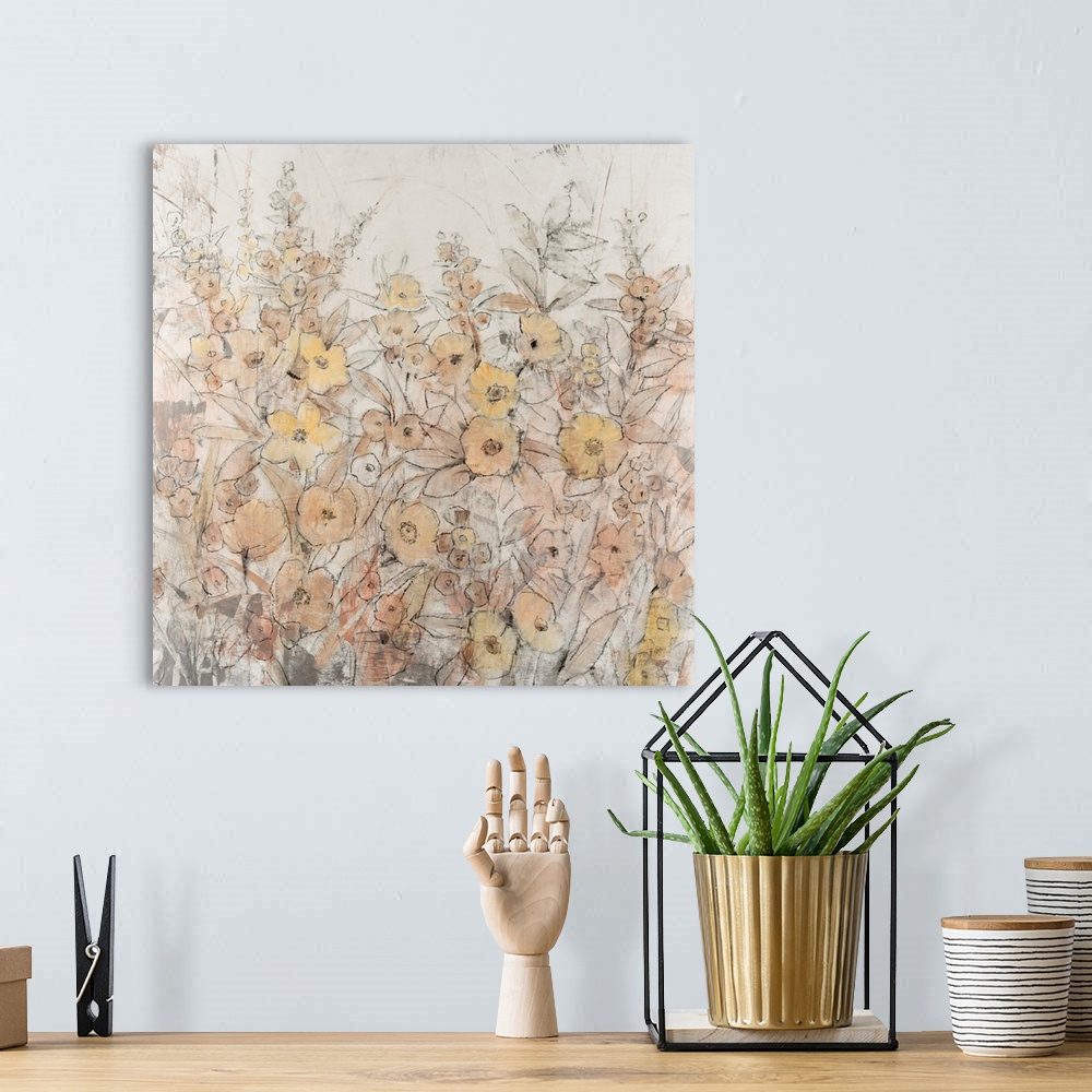 A bohemian room featuring Flowers In The Wind II