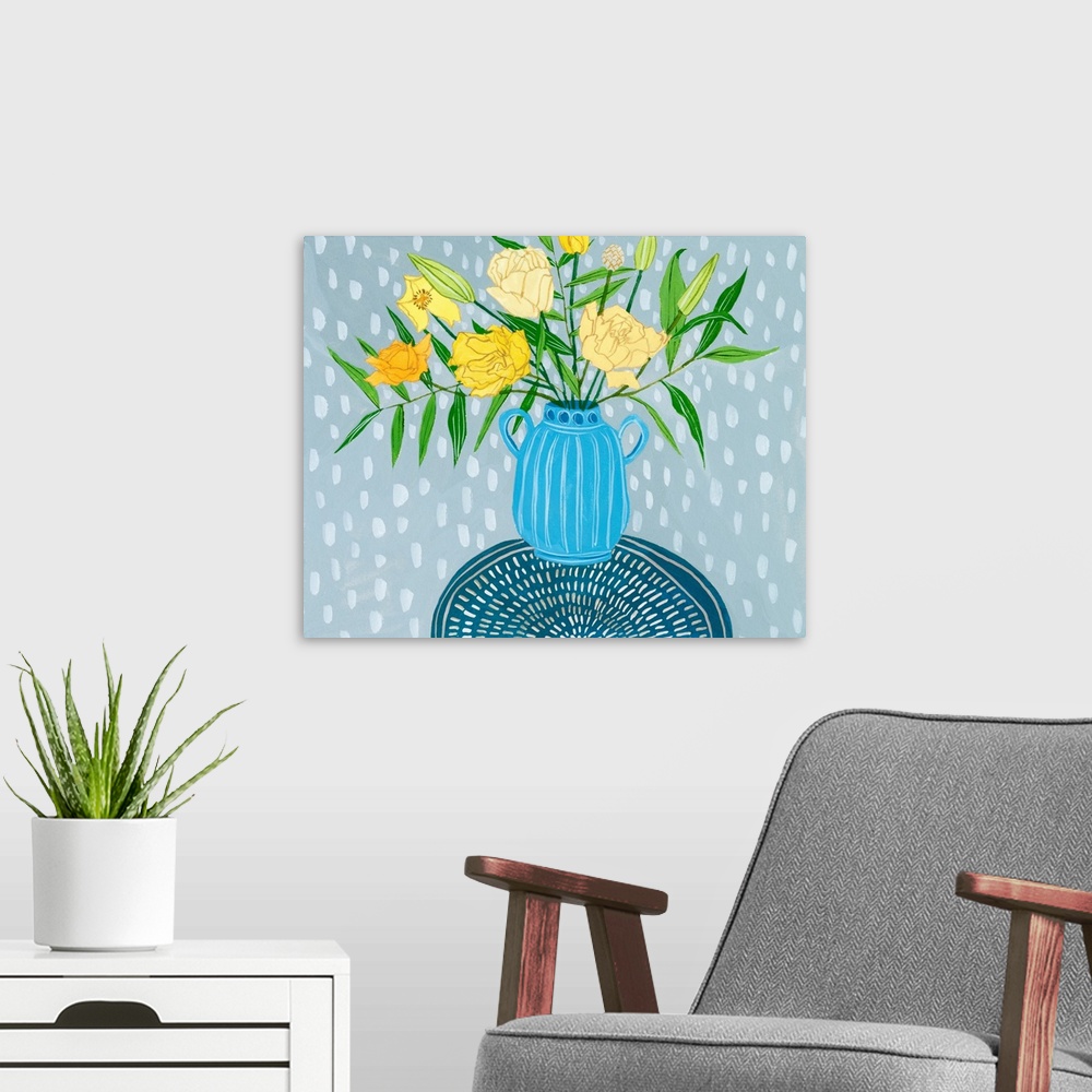 A modern room featuring Flowers In Vase I