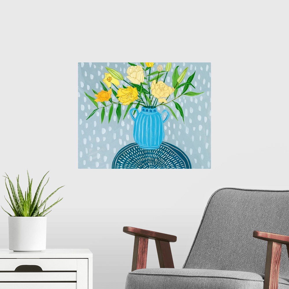 A modern room featuring Flowers In Vase I