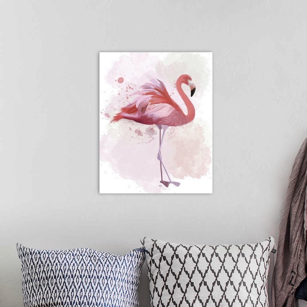 A bohemian room featuring Fluffy Flamingo 2