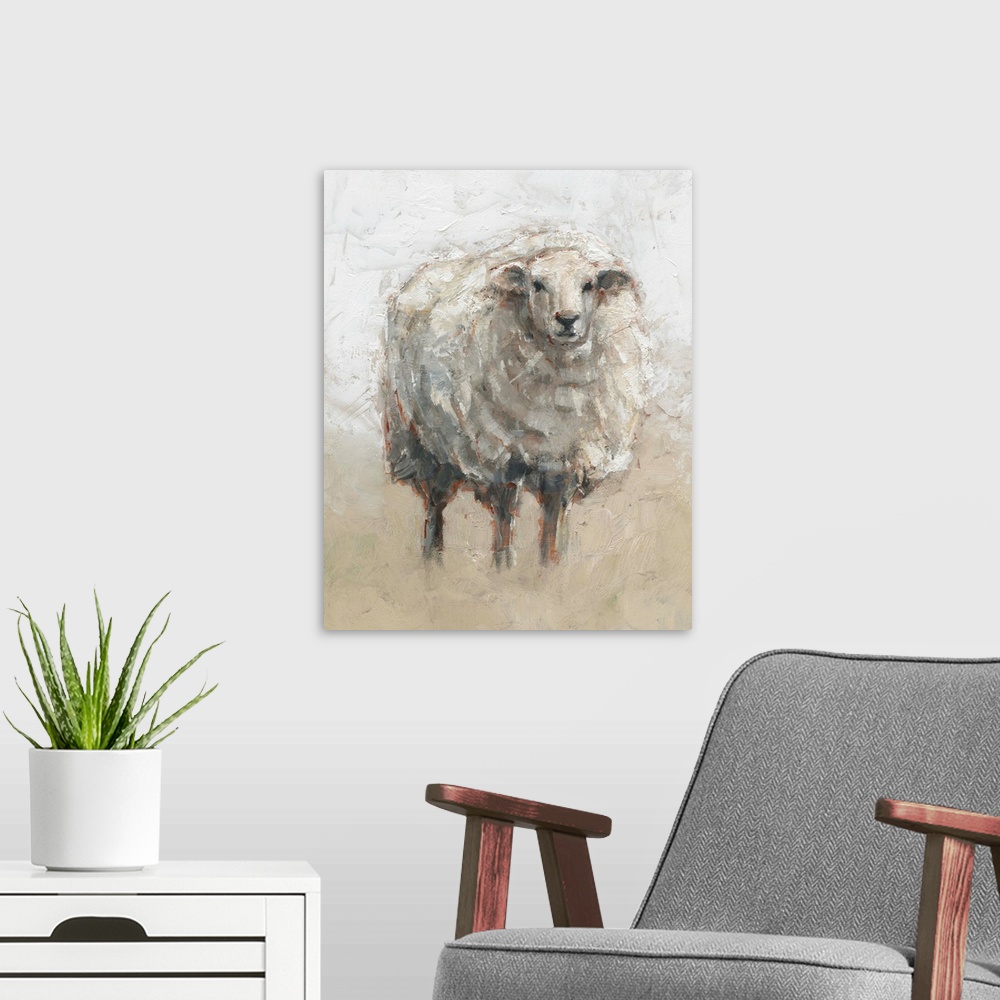 A modern room featuring Fluffy Sheep II