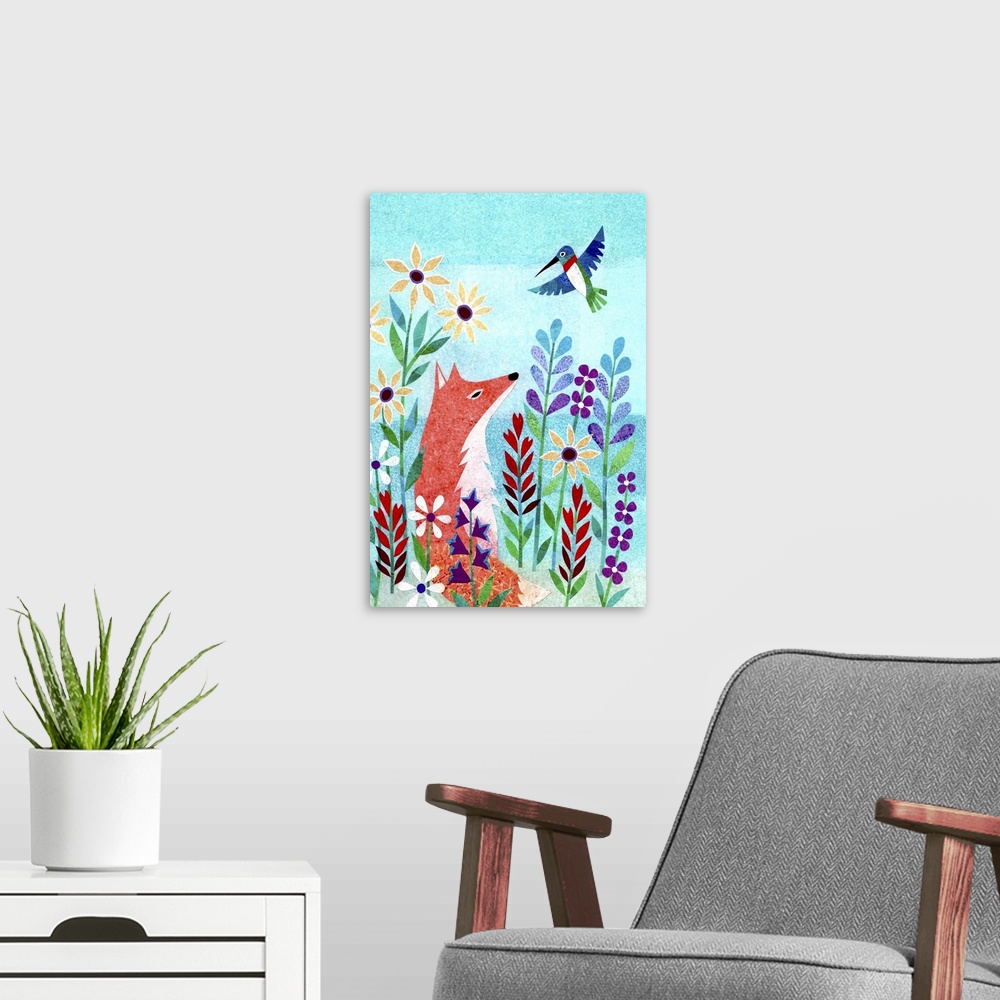 A modern room featuring Forest Creatures IV