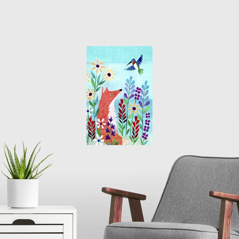 A modern room featuring Forest Creatures IV