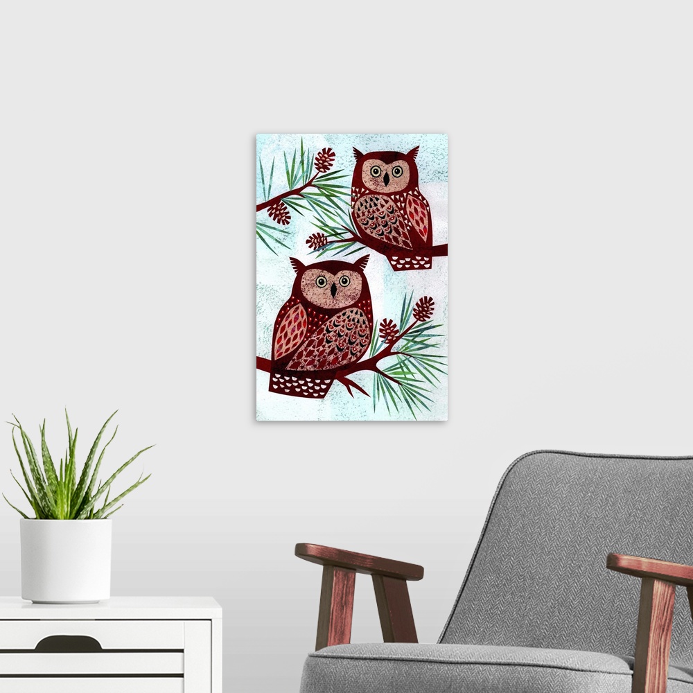 A modern room featuring Forest Creatures VIII