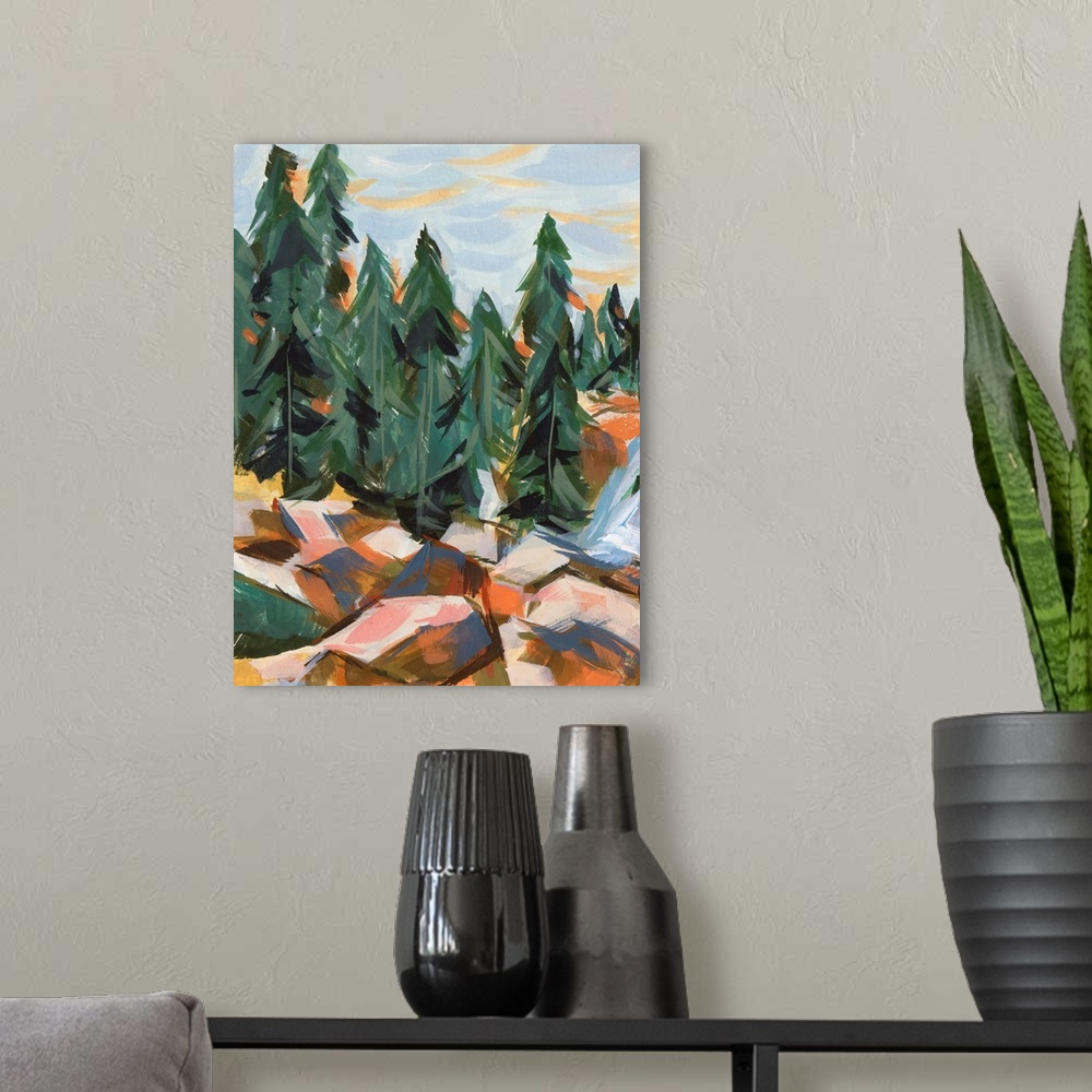 A modern room featuring Forest Scape I
