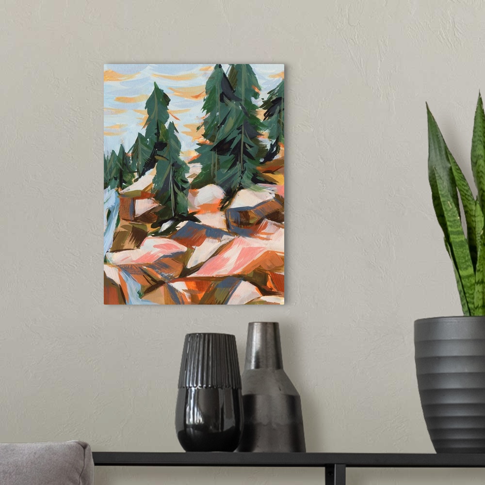 A modern room featuring Forest Scape II