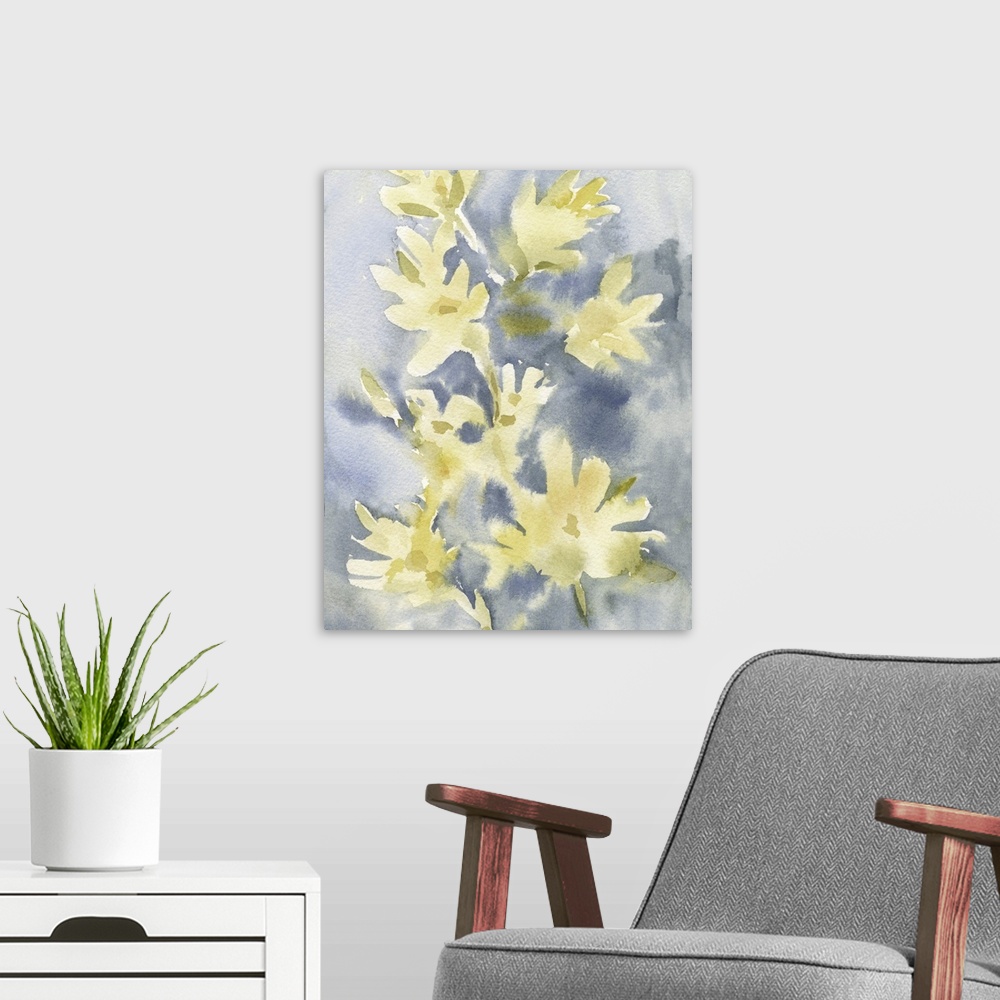 A modern room featuring Forsythia Blooms I