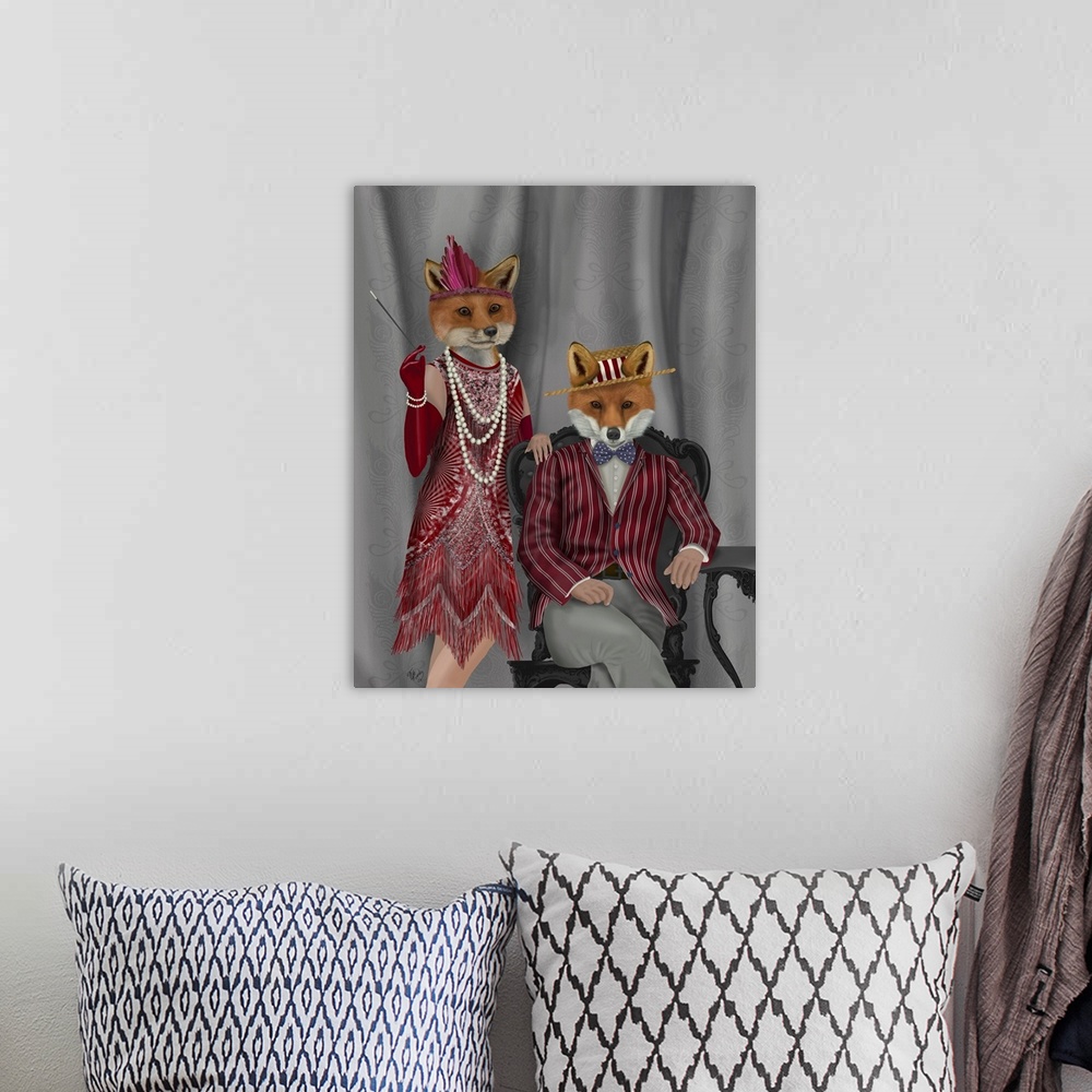 A bohemian room featuring Fox Couple 1920s