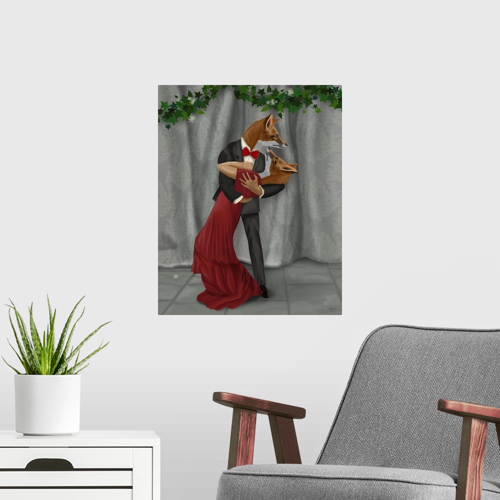 A modern room featuring Foxes Romantic Dancers