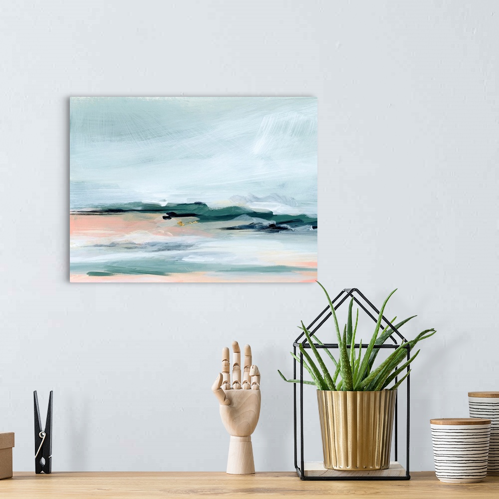 A bohemian room featuring Fractured Coastline II